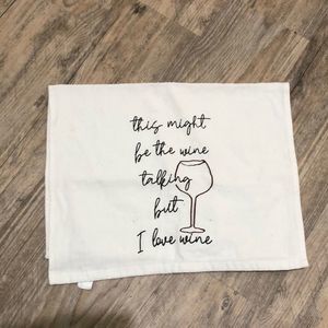 NWOT Wine kitchen Towel